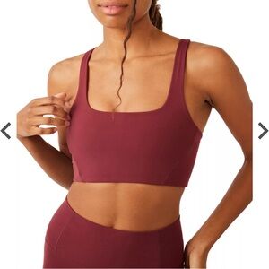 Never Better Square Neck Bra, FP Movement, Oxblood